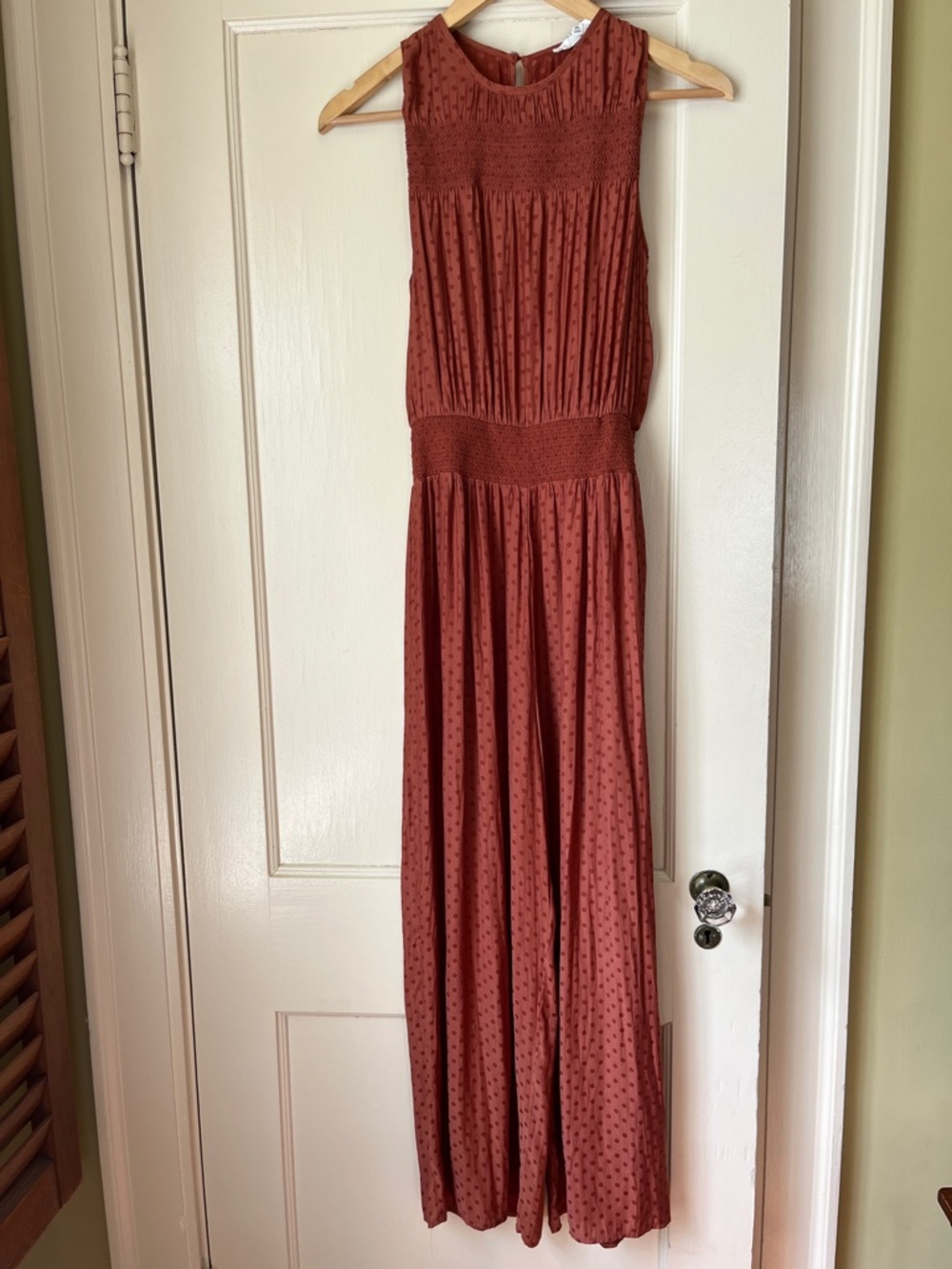 Polka Dot Rust jumpsuit